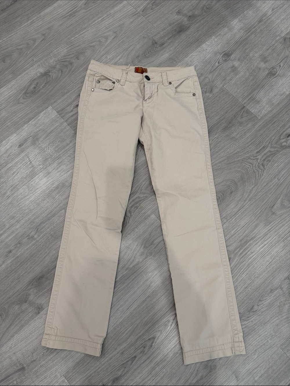 Classic Straight Leg Women's Jeans in Light Beige